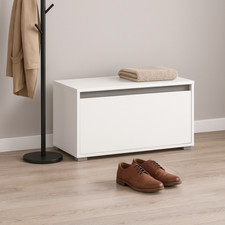 Sitzbank mit Stauraum Weiß