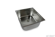 Edelstahl Spülbecken Camping Spüle Waschbecken +Ablauf  354x325x150 mm Wohnmobil