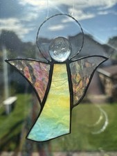 Tiffany Glas, Schutzengel, Engel, Fensterdeko, Handarbeit, Weihnachtsengel