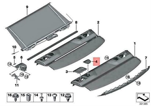 Bmw blende abdeckung - blende, top