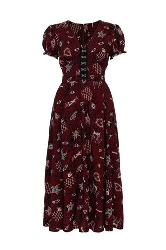 Hell bunny langes kleid damen - hell,