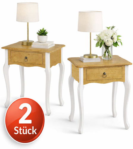 Beistelltisch mit schublade - 2x,