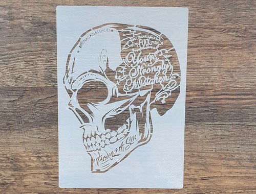 Schablone totenkopf ornament - schablone,