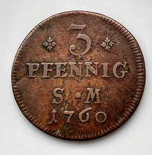 Mainz Erzbistum 3 Pfennig 1760 Johann Friedrich Karl Graf von Ostein - Erfurt
