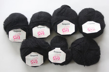 (6)  Angora Wolle, Schwarz