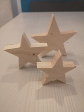 Weihnachtsstern 3er-Set Holzstern Stern aus Holz, Weihnachten Deko Advent