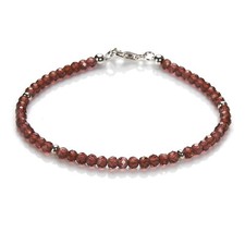 Granat Armband 925 Silber