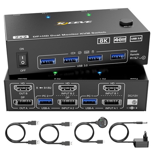 Kvm switch 2 monitore - switch,