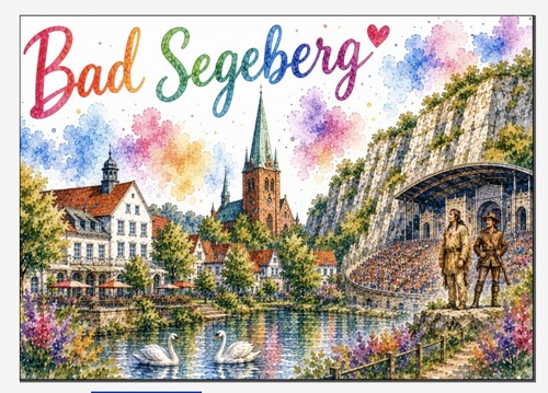 Bad segeberg postkarte - „bad,