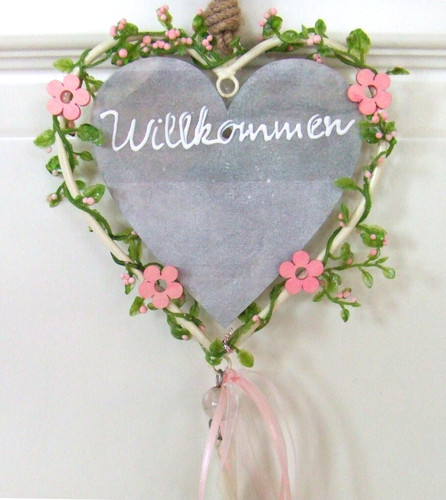 Kranz herz willkommen - herz,