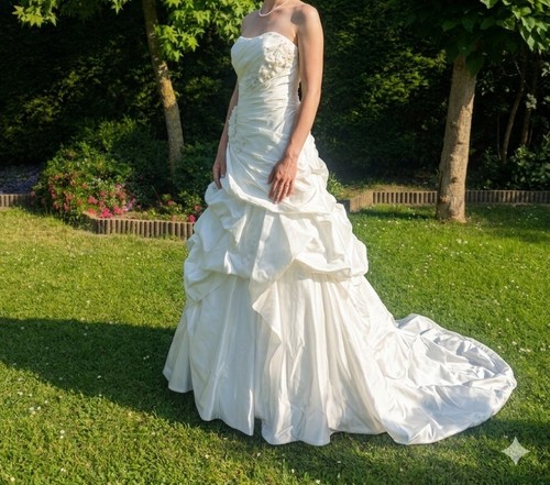 Weißes brautkleid linie - brautkleid, a-linie