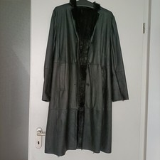 Ruffo Lammfellmantel, schwarz