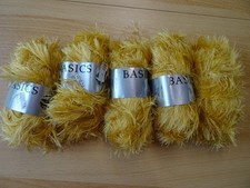 Wolle Strickgarn Fransengarn Effektgarn Handstrickgarn Venezia Basic dunkelgelb