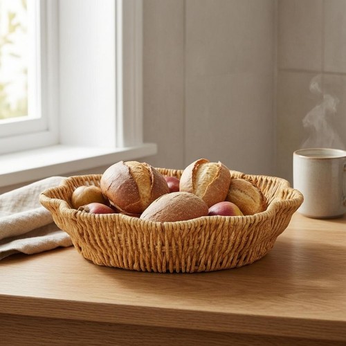 Poly rattankorb naturfarben - poly-rattankorb,