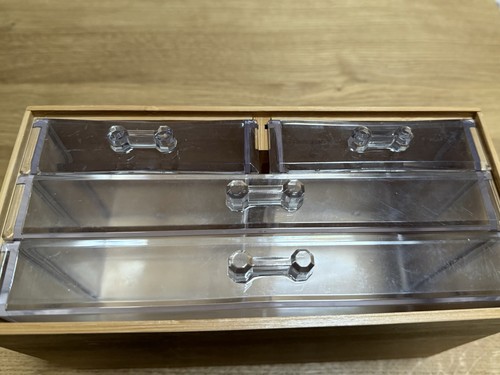 Bambus make organizer mit - bambus, make-up