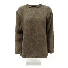 Pullover hellbraun Wolle Damen Herren Wollpullover (M,L,XL) Schafswolle Nepal