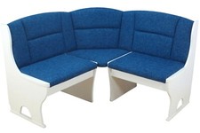 Truheneckbank 125x125 cm weiß