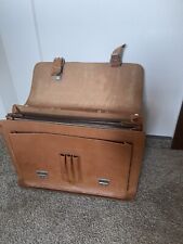 Aktentasche Leder braun Herren Vintage  80 Jahre gebraucht sehr robust