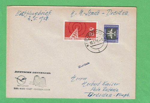 Luftpost ddr 1958 - ddr,