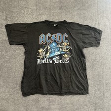 AC/DC Metalshirt Schwarz Hells Bells Vintage XXL 100%Baumwolle T-Shirt Fanshirt