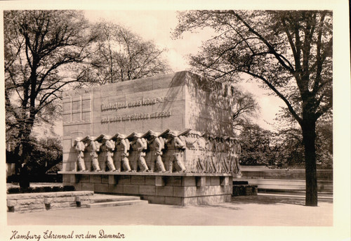 Foto hamburg ehrenmal vor - foto-ak,