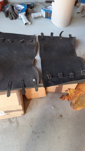 Paar alte gamaschen leder - paar,