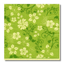 4 Servietten Blumenmuster