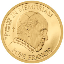 Goldmünze Papst Franziskus In Memoriam 2025 - Cook Inseln - 0,5 gr PP