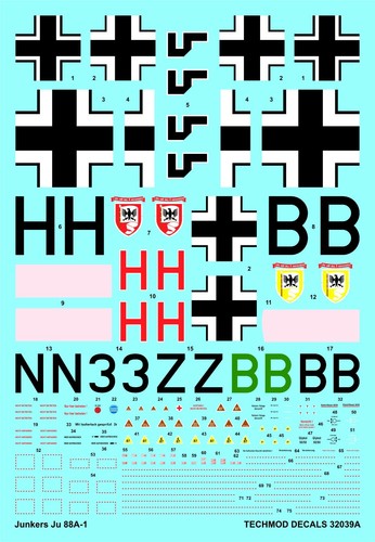 Junkers 1 decal set - a-1,