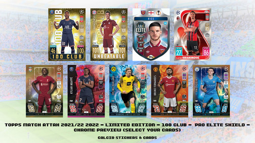 Topps match attax 2021 - match, 2021/22