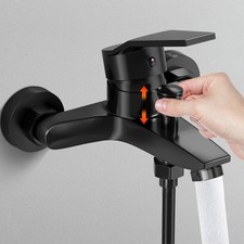 Schwarz Badewannenarmatur