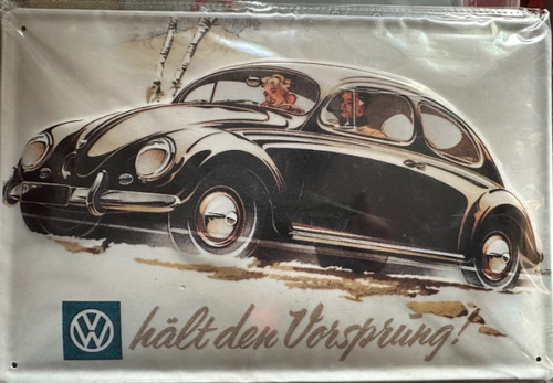Blechschild käfer hält - vw, "hält