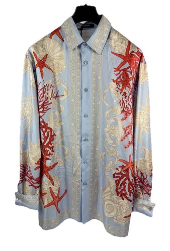 Versace seidenhemd mit - -,