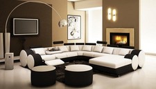 Designer Ledersofa + USB Big