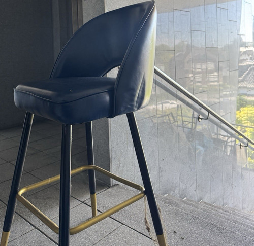 Blauer moderner barhocker aus - barhocker,