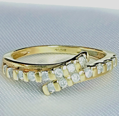 Bypass ring gold diamant - gold,