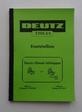 Ersatzteilliste Deutz D 25 und D 25S Z 1155-3/3