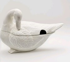 Keramik | Schwanen | Suppenterrine | Made Italy 