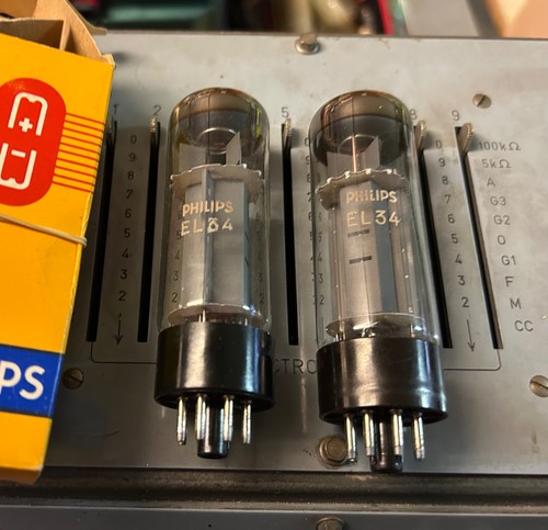 Philips el34 tubes pair - philips,