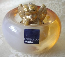 Kerzenhalter Teelicht Leuchte Glas Schale massiv kugelform Design Leonardo