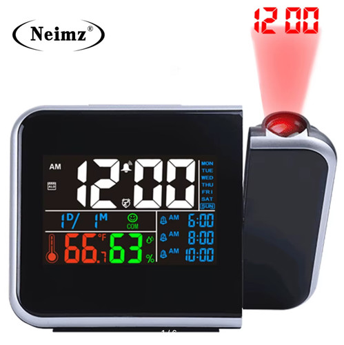 Neimz led projektionsuhr mit - neimz,