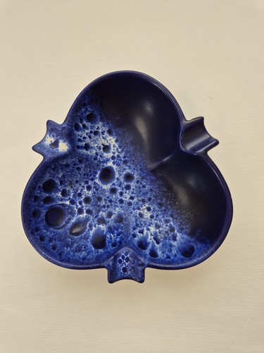 Blauer keramik aschenbecher - keramik,