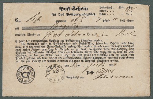 Altdtl thurn und taxis - taxis,, 1862