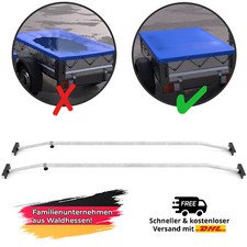 2x Anhänger Planenbügel 140-210 cm | Alu Bügel für Flachplane | Flachplanenbügel