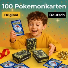 Pokemon Karten 100 Stück original deutsch | Geschenk Set mit Pokemon Holo Karten