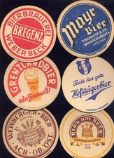 12 alte Bierdeckel Österreich