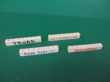 Lego 4x Baustein 1x8 3008 bedruckt Würstchen Theater Esso Takak  (191223Q)