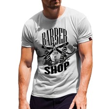 Barbershop Frisör Bart Fashion Rockabilly Whisky 50er Jahre T-Shirt #30539