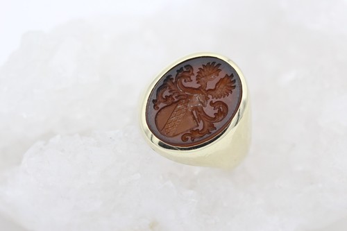 Siegelring 585 gelbgold 14k - siegelring,