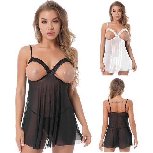 Damen mesh babydoll set - damen,